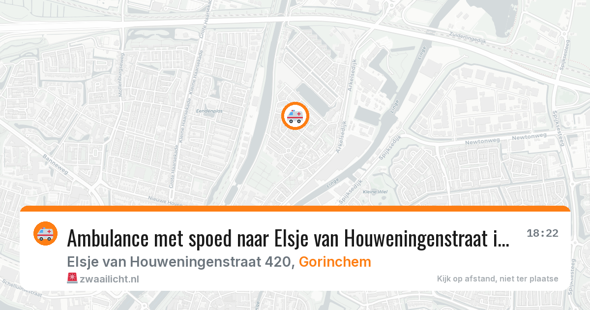 Ambulance met spoed naar Elsje van Houweningenstraat in Gorinchem — 28 jun 2026