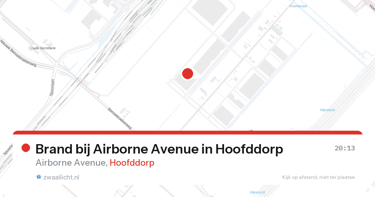 Brand bij Airborne Avenue in Hoofddorp — 13 jun 2026