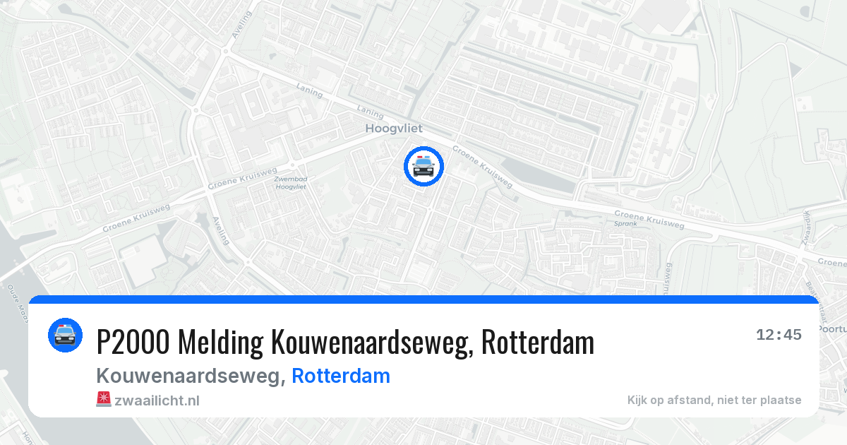 P2000 Melding Kouwenaardseweg, Rotterdam — 7 aug 2026