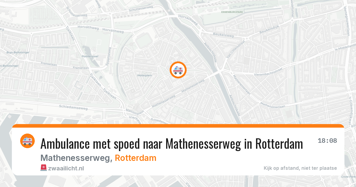 Ambulance met spoed naar Mathenesserweg in Rotterdam — 7 mei 2026