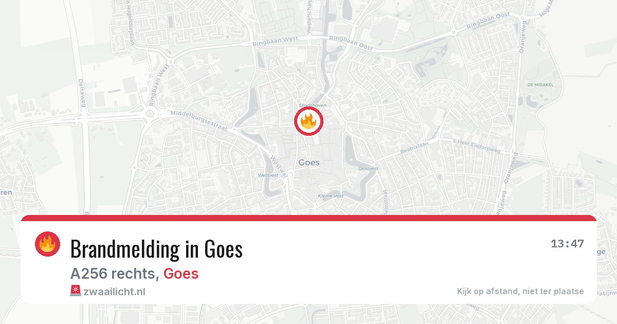 Brandmelding in Goes — 14 mrt 2026