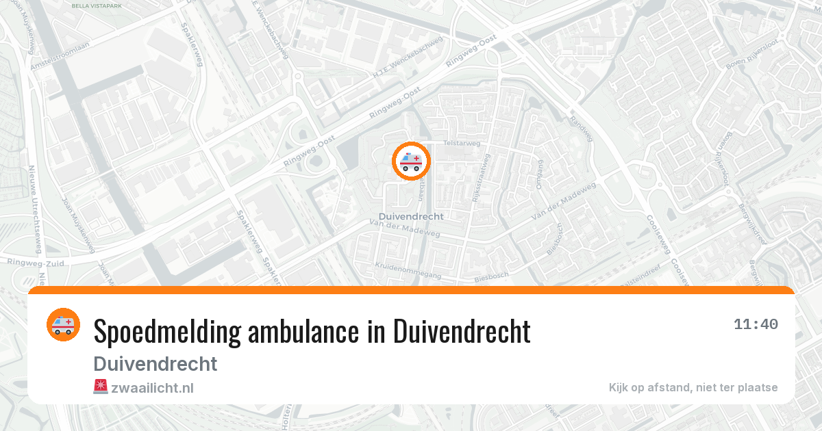 Spoedmelding ambulance in Duivendrecht — 7 jul 2026