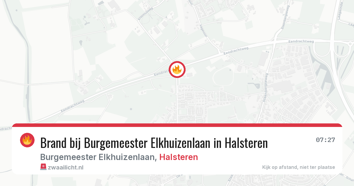 Brand bij Burgemeester Elkhuizenlaan in Halsteren — 20 mei 2026