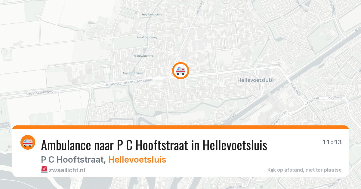 Ambulance naar P C Hooftstraat in Hellevoetsluis — 9 jun 2026