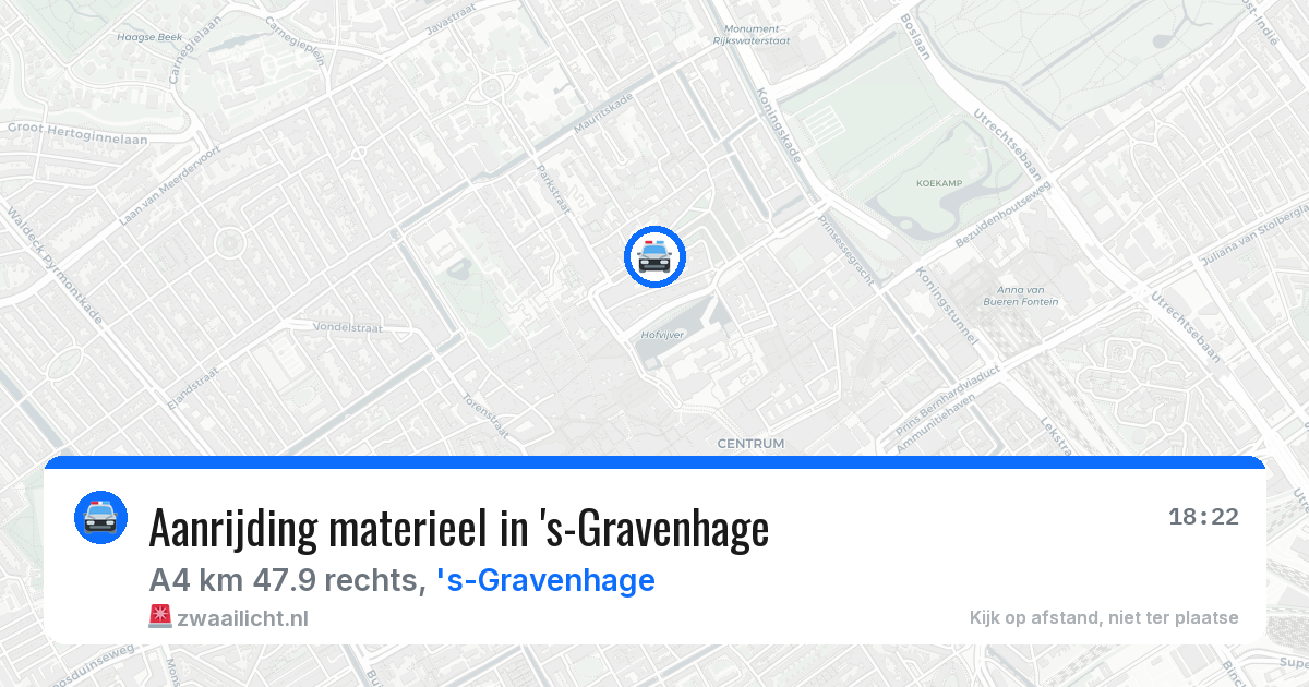 Aanrijding materieel in 's-Gravenhage — 15 jul 2026