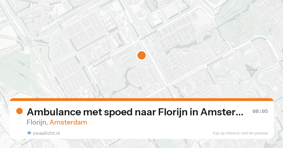 Ambulance met spoed naar Florijn in Amsterdam — 26 aug 2026