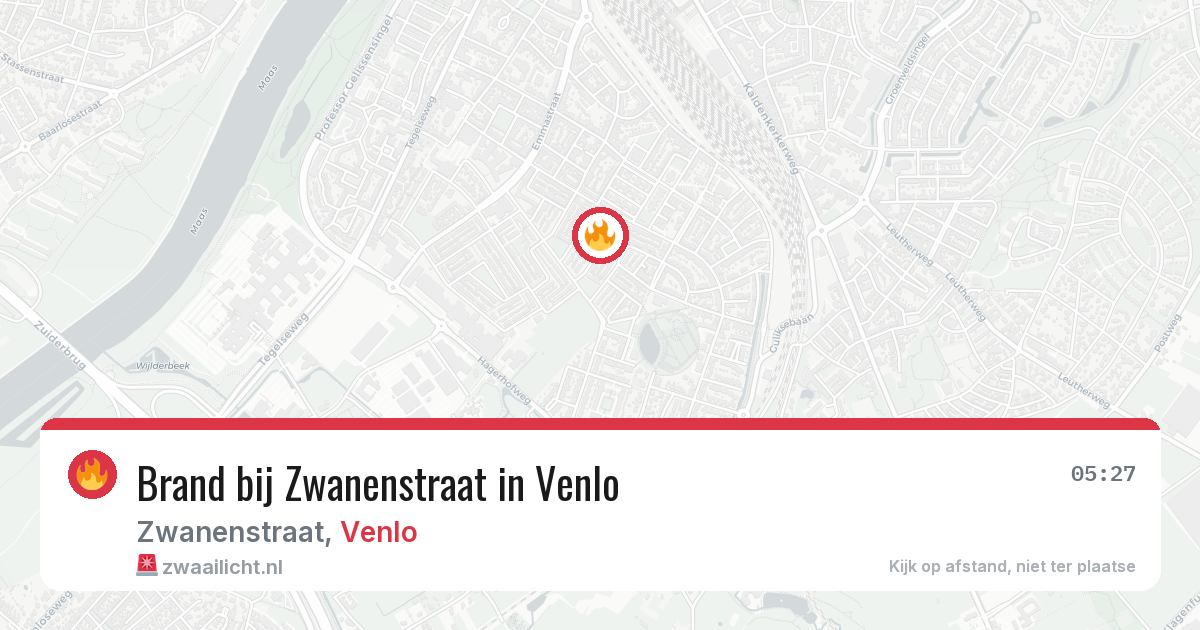 Brand bij Zwanenstraat in Venlo — 4 jul 2026