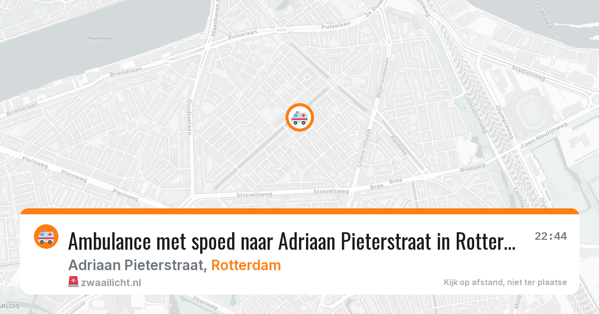 Ambulance met spoed naar Adriaan Pieterstraat in Rotterdam — 11 jun 2026