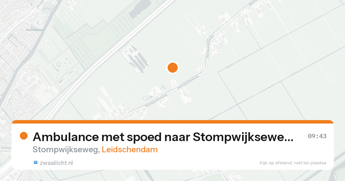 Ambulance met spoed naar Stompwijkseweg in Leidschendam — 21 aug 2026