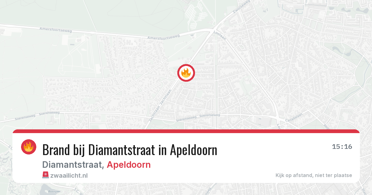 Brand bij Diamantstraat in Apeldoorn — 20 mei 2026