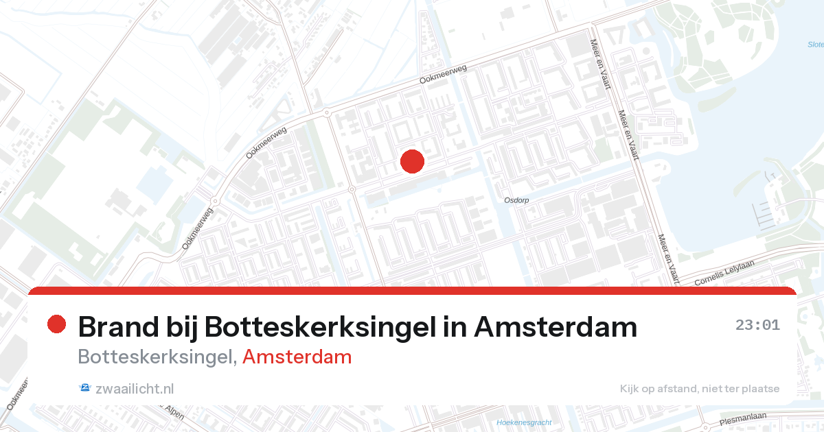 Brand bij Botteskerksingel in Amsterdam — 26 aug 2026