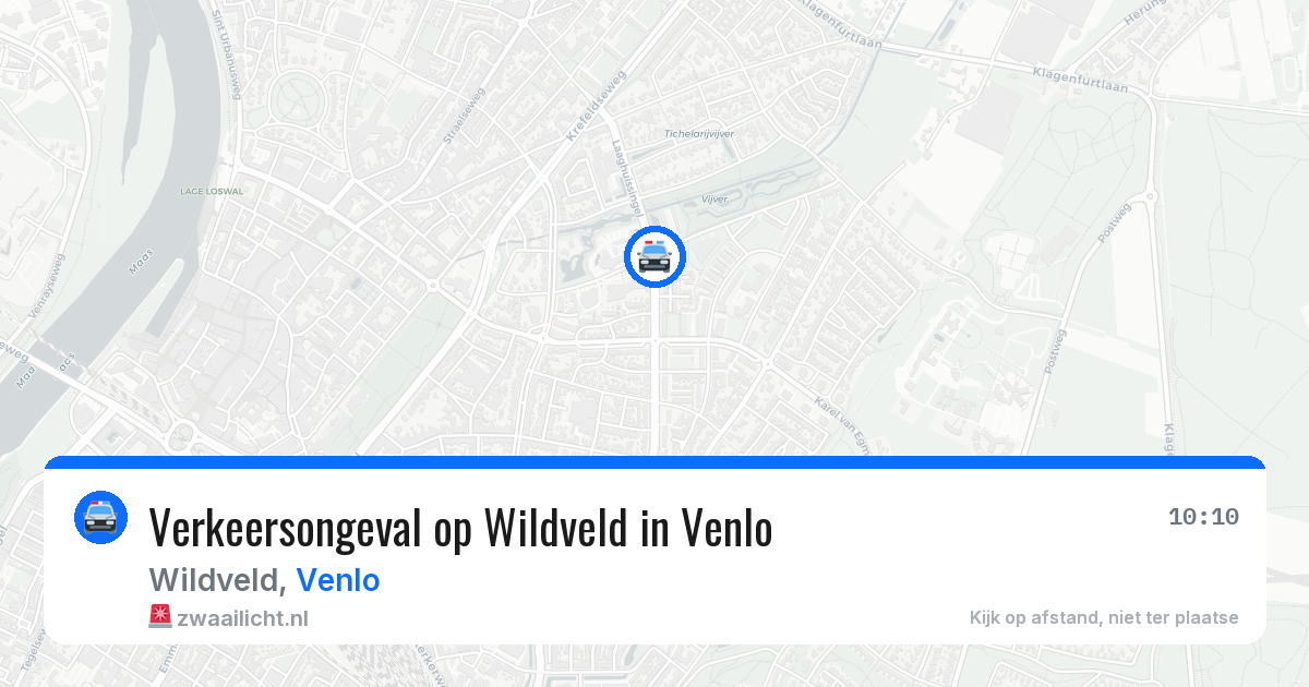 Verkeersongeval op Wildveld in Venlo — 11 apr 2026