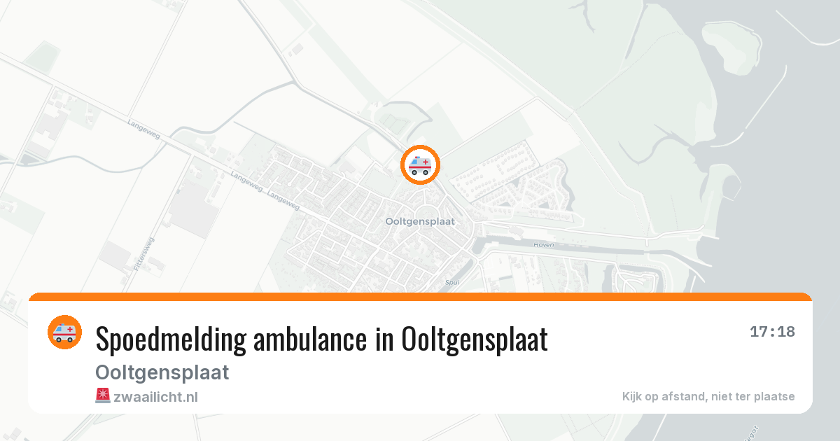 Spoedmelding ambulance in Ooltgensplaat — 25 mrt 2026