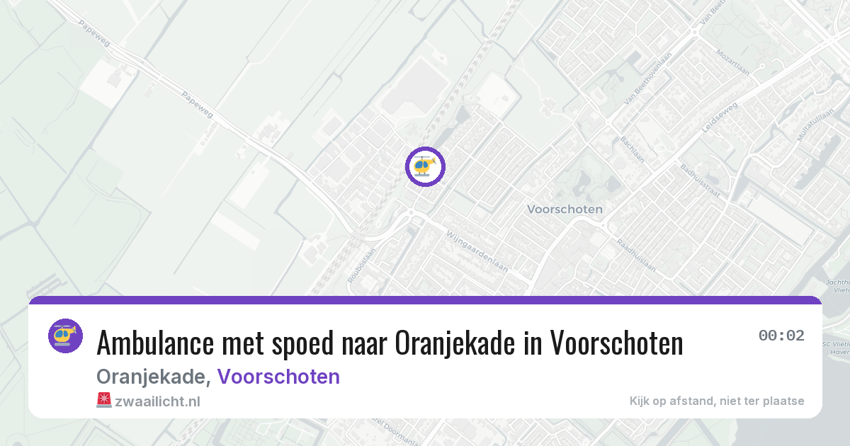 Ambulance met spoed naar Oranjekade in Voorschoten — 4 aug 2026
