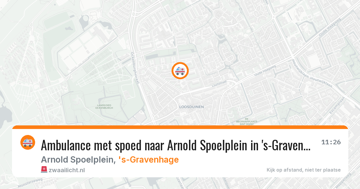 Ambulance met spoed naar Arnold Spoelplein in 's-Gravenhage — 23 mrt 2026