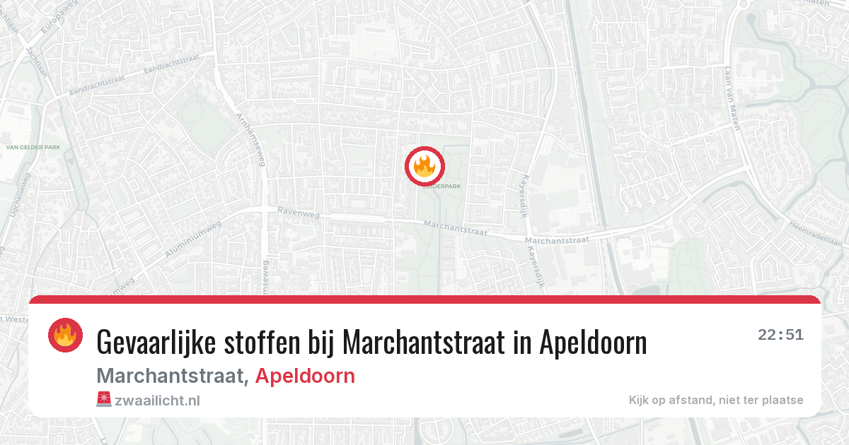 Gevaarlijke stoffen bij Marchantstraat in Apeldoorn — 15 jun 2026