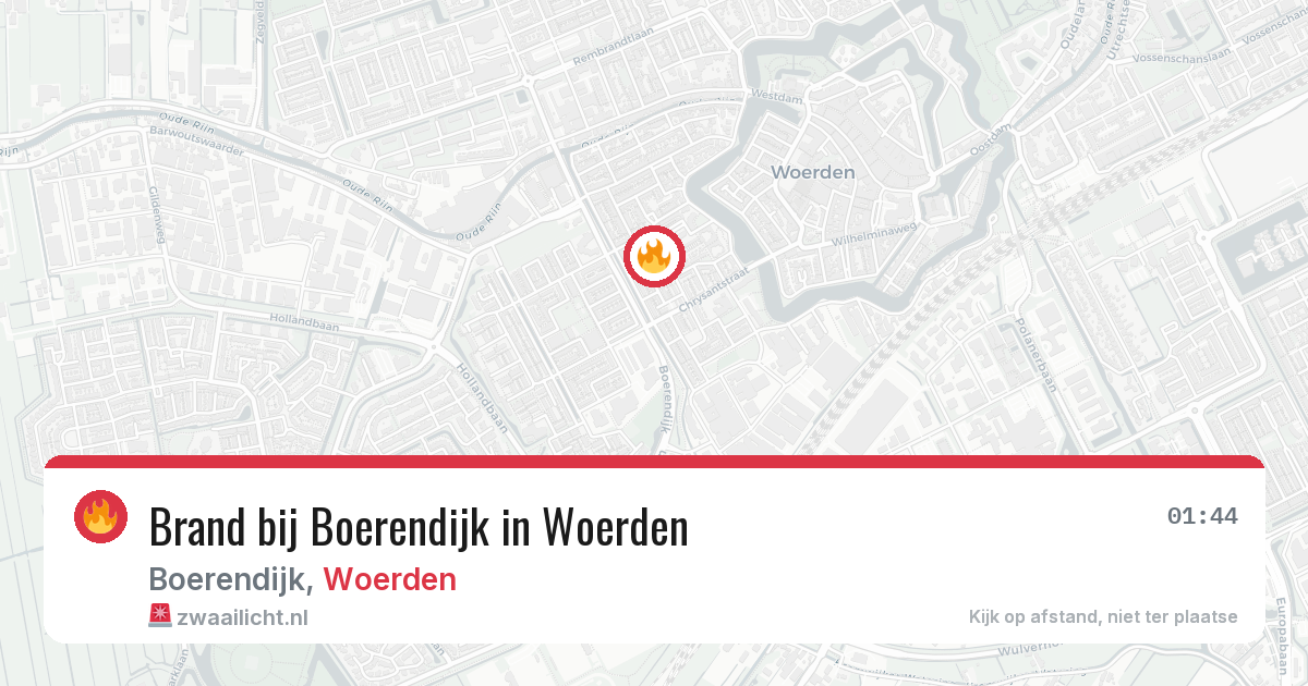 Brand bij Boerendijk in Woerden — 19 jun 2026