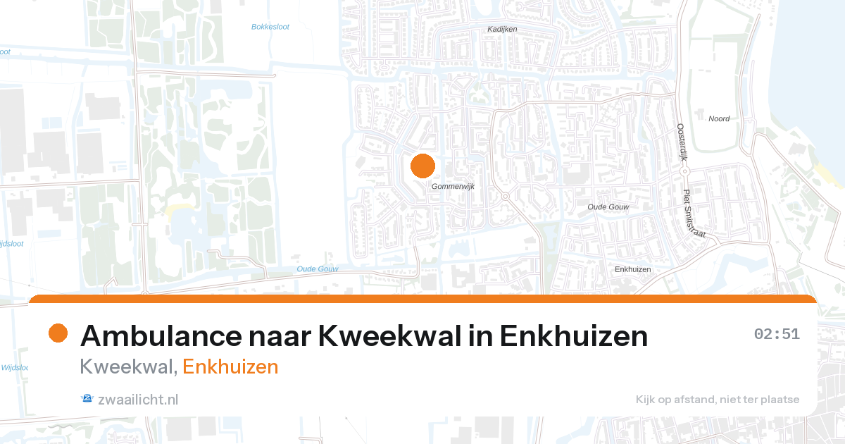 Ambulance naar Kweekwal in Enkhuizen — 28 aug 2026