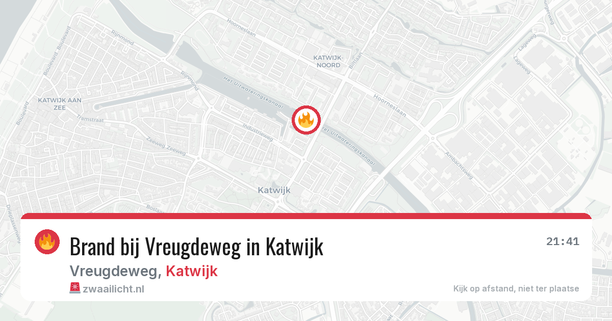Brand bij Vreugdeweg in Katwijk — 23 mrt 2026