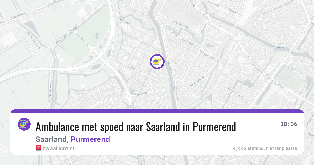 Ambulance met spoed naar Saarland in Purmerend — 1 feb 2026