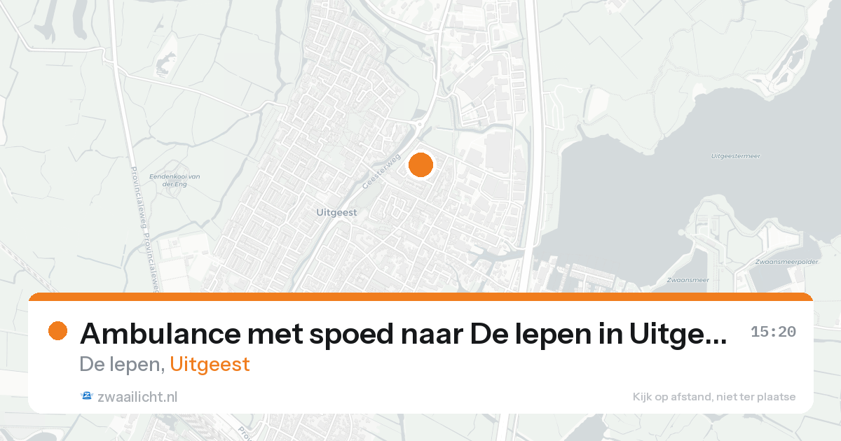 Ambulance met spoed naar De Iepen in Uitgeest — 24 aug 2026
