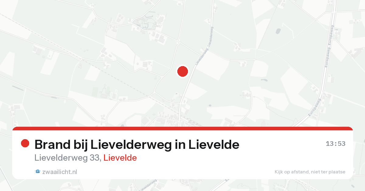 Brand bij Lievelderweg in Lievelde — 18 aug 2026