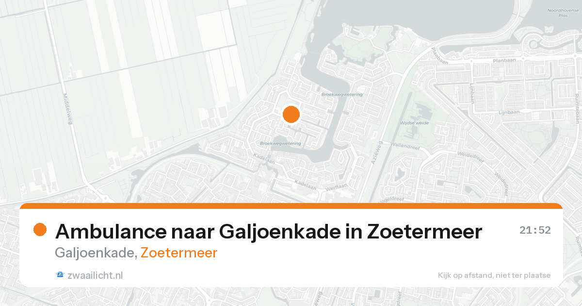 Ambulance naar Galjoenkade in Zoetermeer — 16 aug 2026
