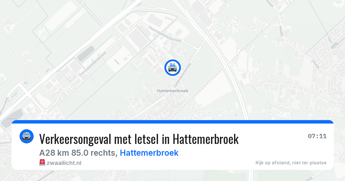 Verkeersongeval met letsel in Hattemerbroek — 9 apr 2026