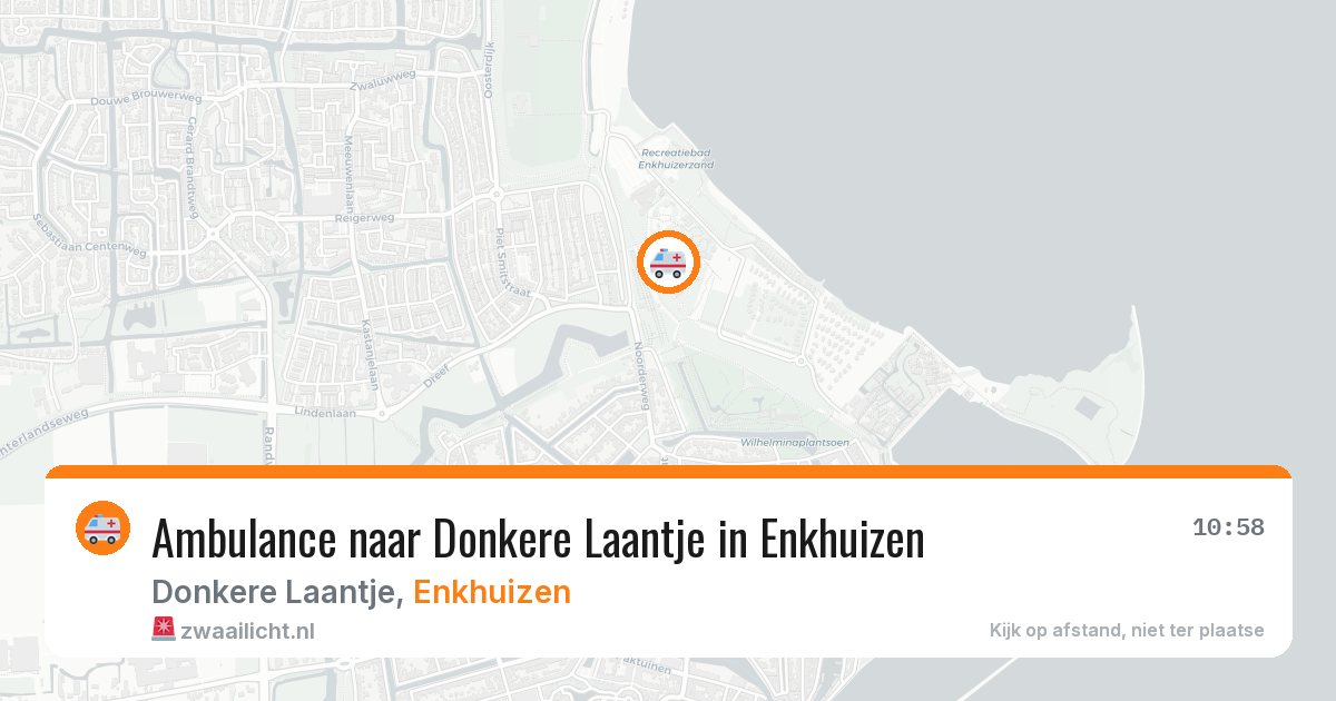 Ambulance naar Donkere Laantje in Enkhuizen — 3 aug 2026