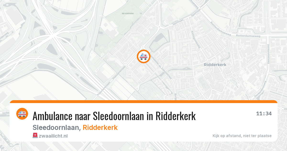 Ambulance naar Sleedoornlaan in Ridderkerk — 23 mrt 2026