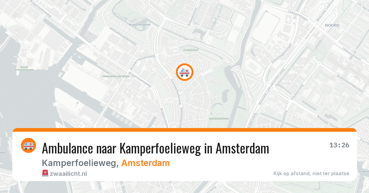 Ambulance naar Kamperfoelieweg in Amsterdam — 4 jun 2026
