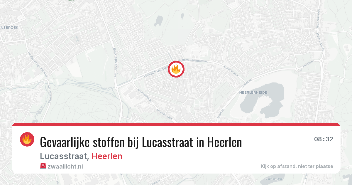 Gevaarlijke stoffen bij Lucasstraat in Heerlen — 24 jun 2026
