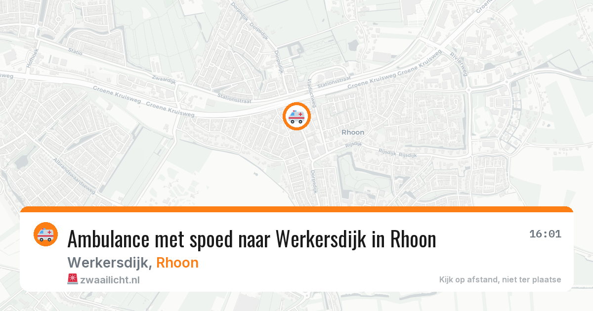 Ambulance met spoed naar Werkersdijk in Rhoon — 26 jun 2026