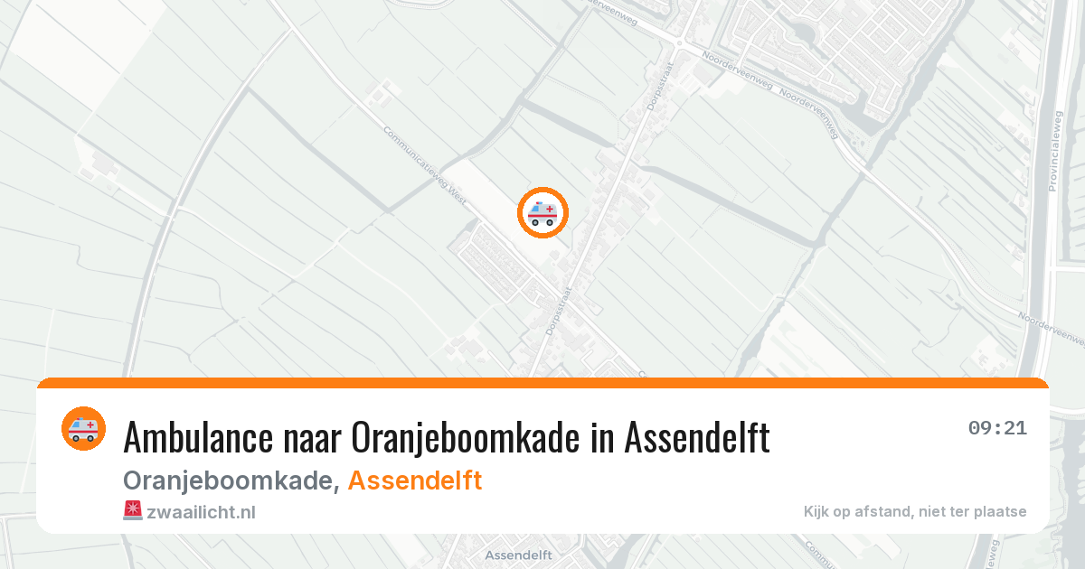 Ambulance naar Oranjeboomkade in Assendelft — 30 mrt 2026