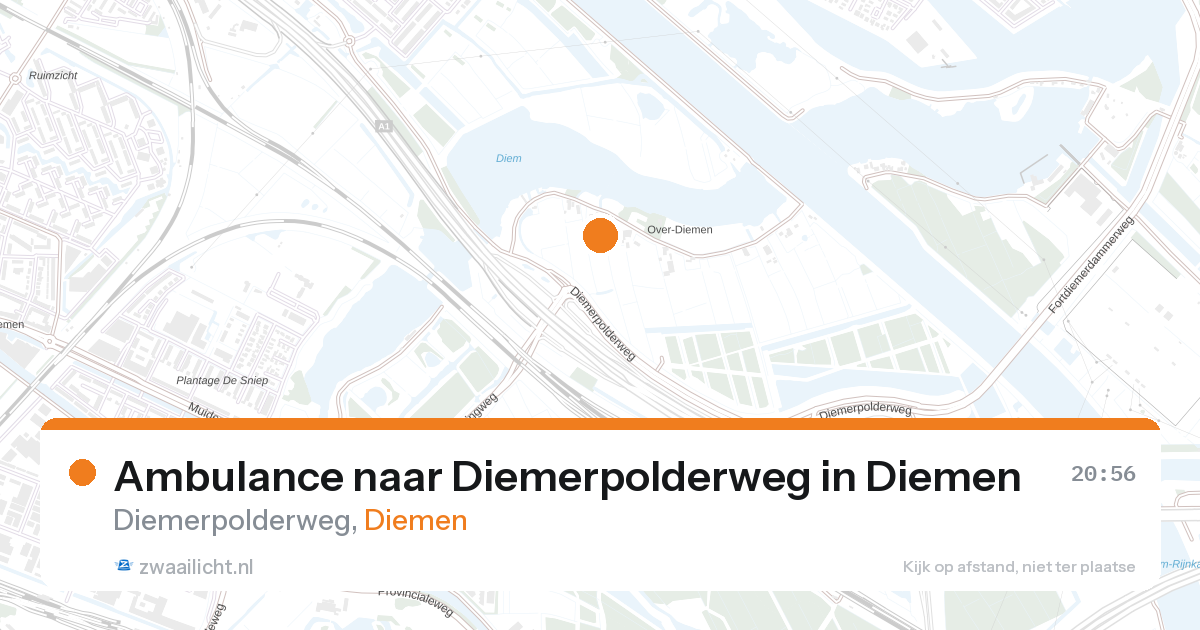 Ambulance naar Diemerpolderweg in Diemen — 27 aug 2026