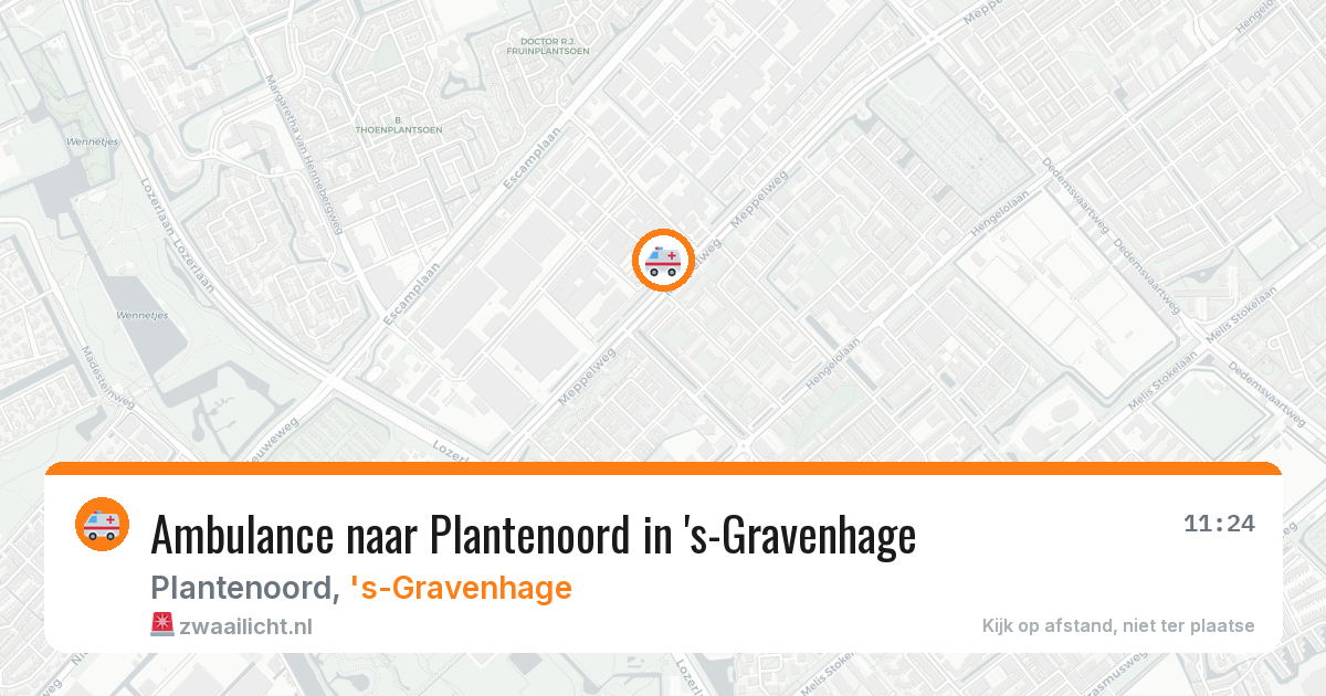 Ambulance naar Plantenoord in 's-Gravenhage — 27 mrt 2026