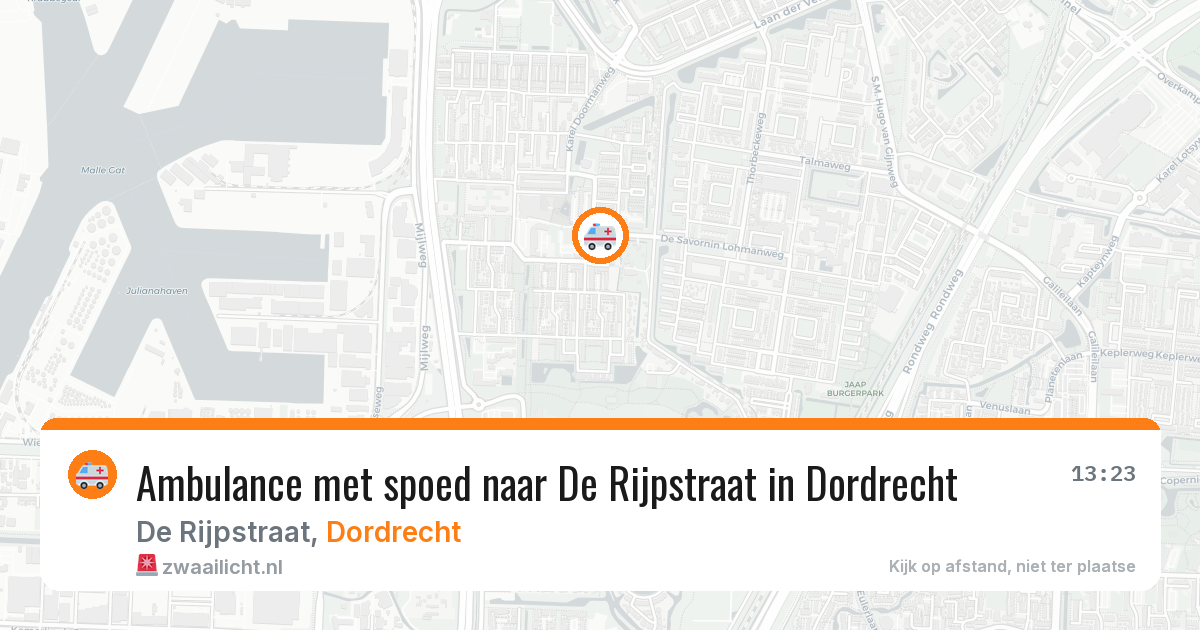 Ambulance met spoed naar De Rijpstraat in Dordrecht — 28 apr 2026