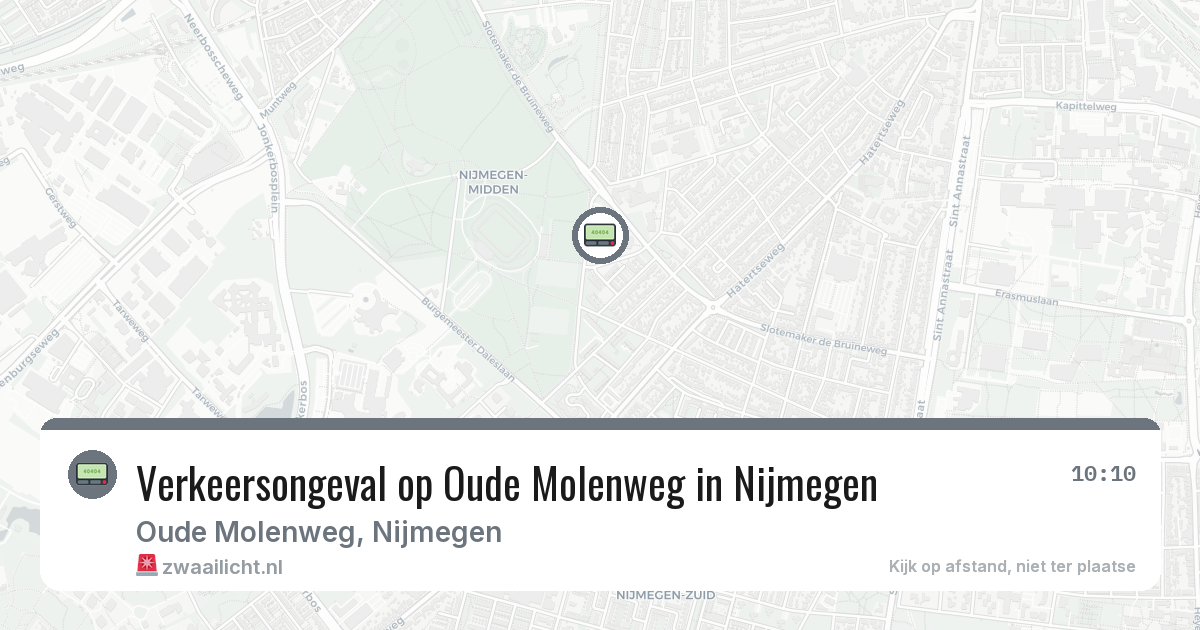 Verkeersongeval op Oude Molenweg in Nijmegen — 14 mrt 2026