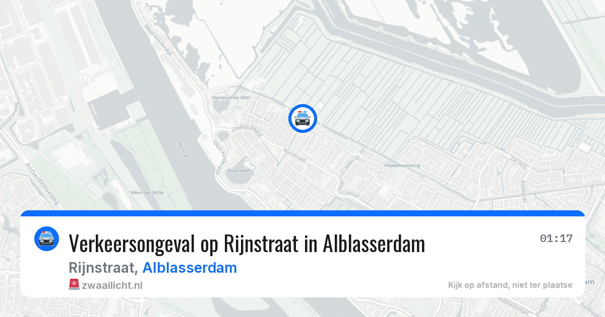 Verkeersongeval op Rijnstraat in Alblasserdam — 15 mei 2026