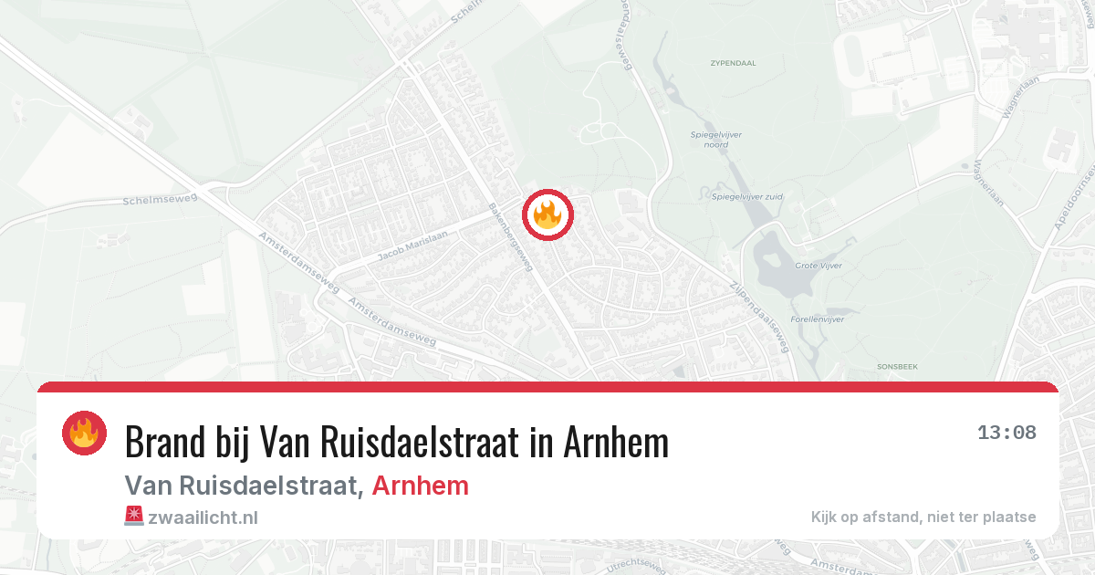 Brand bij Van Ruisdaelstraat in Arnhem — 25 jun 2026