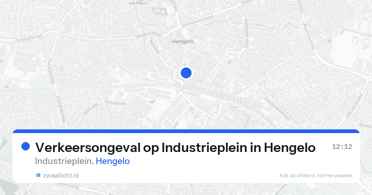 Verkeersongeval op Industrieplein in Hengelo — 19 aug 2026