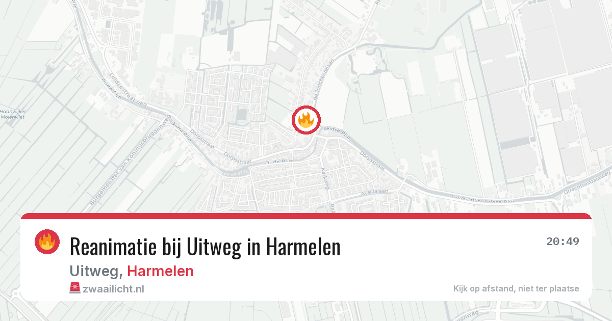 Reanimatie bij Uitweg in Harmelen — 21 mrt 2026