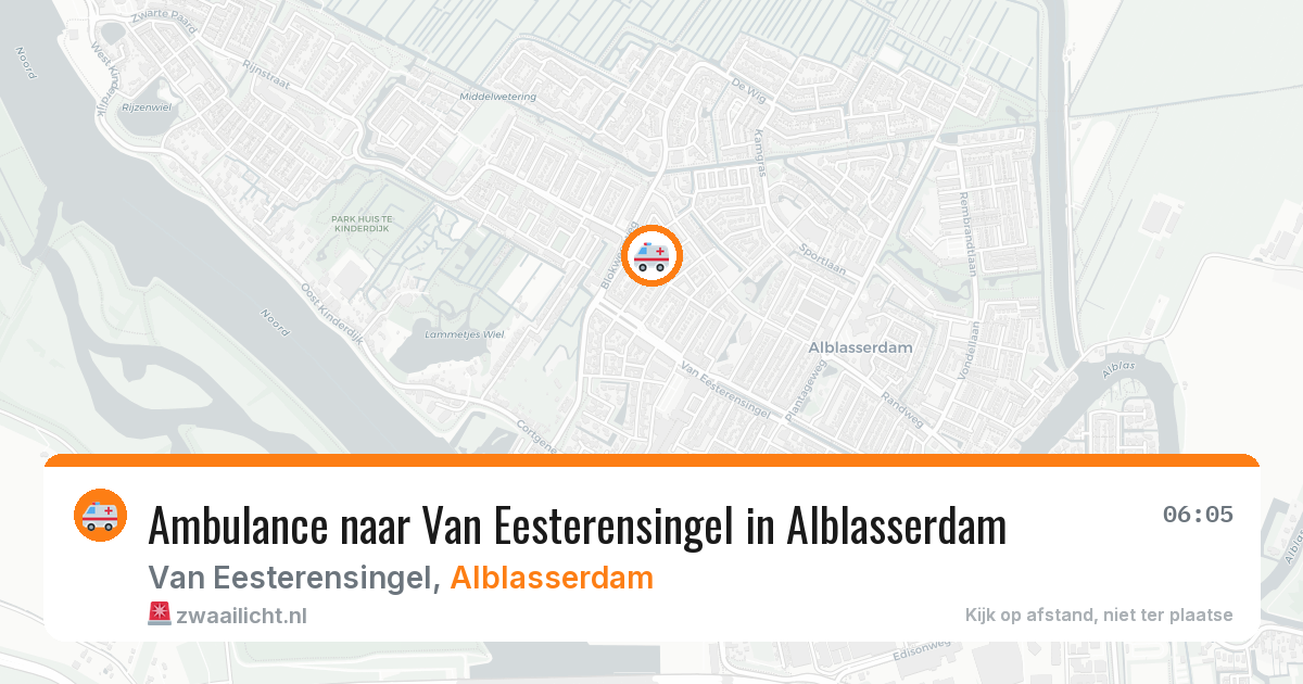 Ambulance naar Van Eesterensingel in Alblasserdam — 25 apr 2026