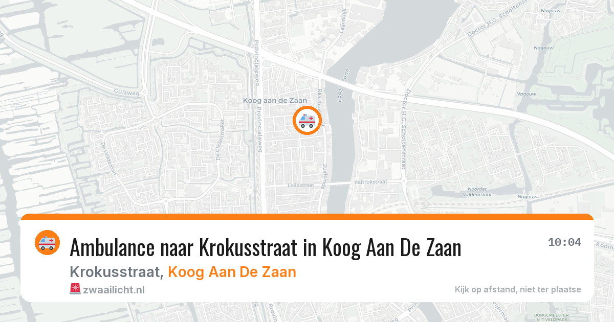Ambulance naar Krokusstraat in Koog Aan De Zaan — 19 jun 2026