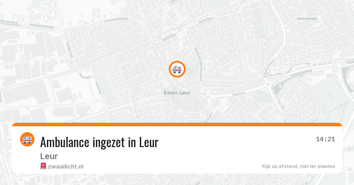 Ambulance ingezet in Leur — 30 jul 2026
