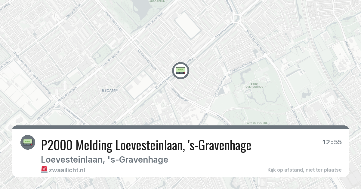 P2000 Melding Loevesteinlaan, 's-Gravenhage — 16 jul 2026