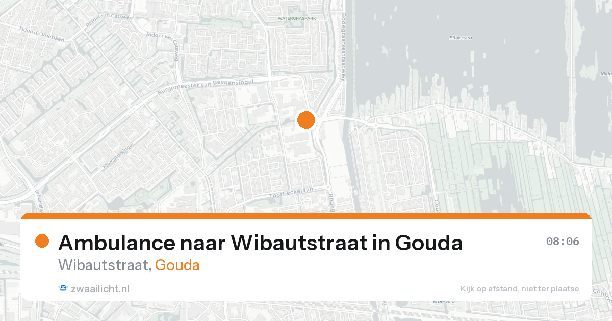 Ambulance naar Wibautstraat in Gouda — 18 aug 2026