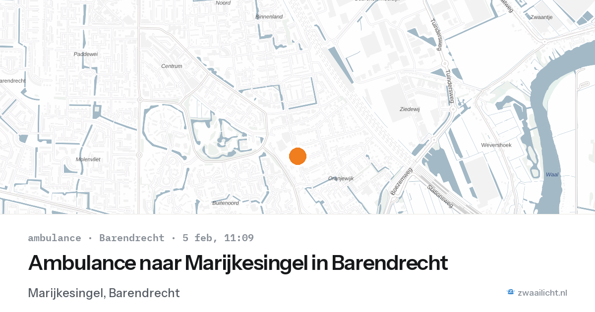 Ambulance naar Marijkesingel in Barendrecht — 5 feb 2026