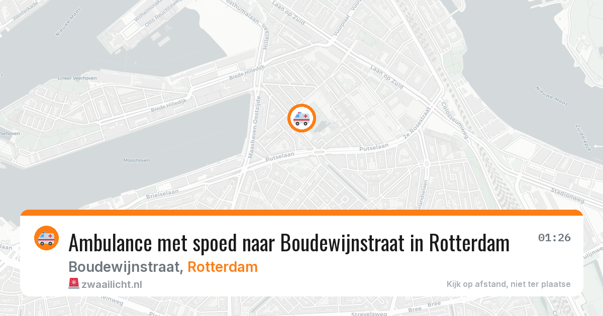 Ambulance met spoed naar Boudewijnstraat in Rotterdam — 8 apr 2026