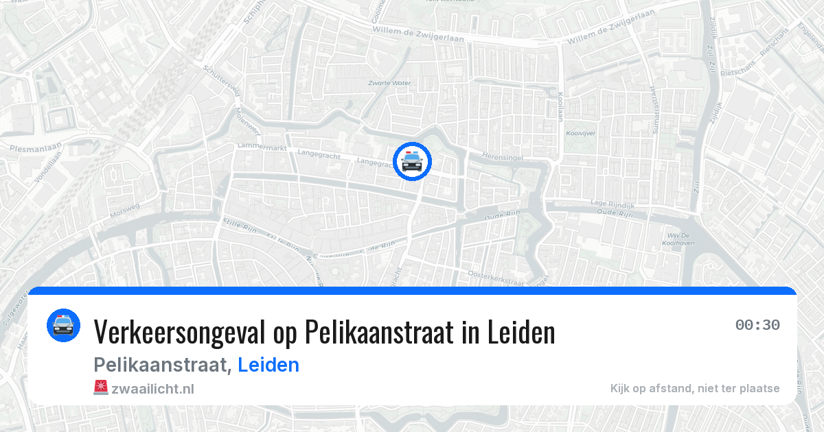 Verkeersongeval op Pelikaanstraat in Leiden — 14 aug 2026